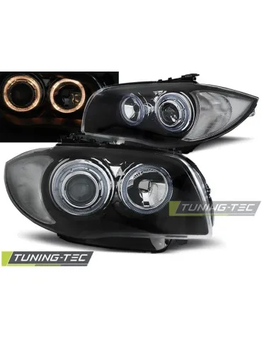 Phares noirs pour BMW 1 E87/E81/82/88 04-11