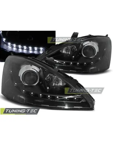 Phares à LED noirs pour FORD FOCUS 10.98-10.01