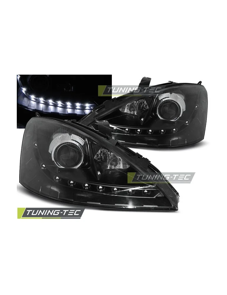 Phares à LED noirs pour FORD FOCUS 11.01-10.04