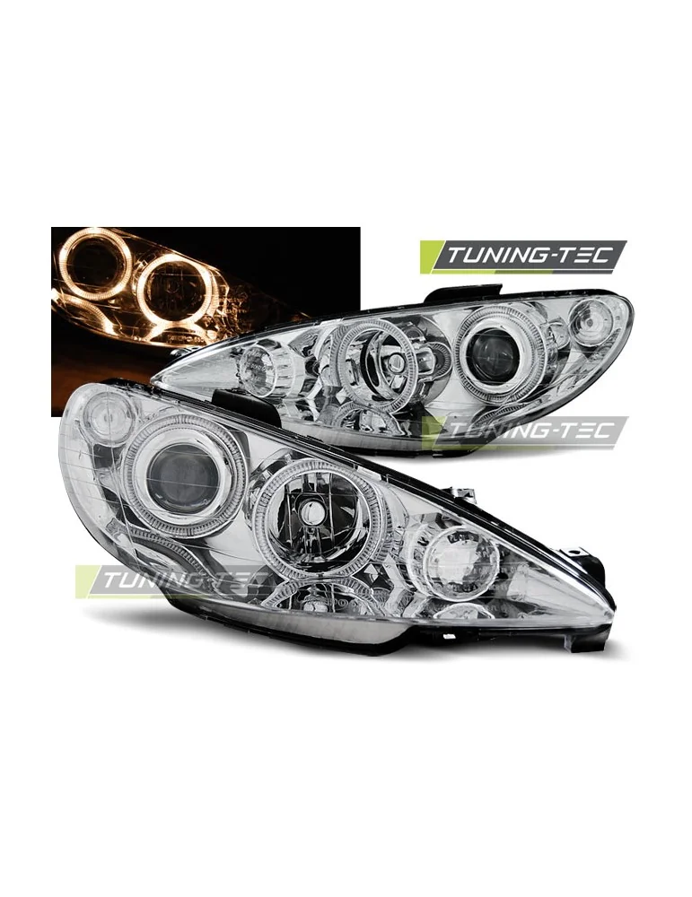 Phares chromés pour PEUGEOT 206 02-ANGEL