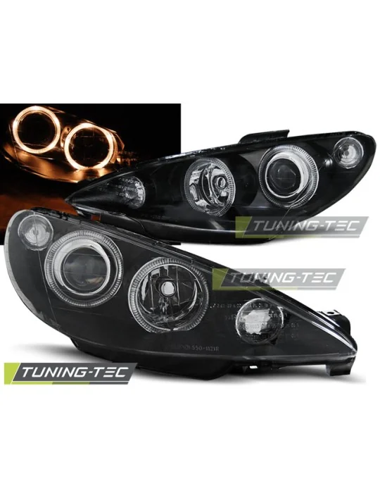 Phares noirs pour Peugeot 206 Angel (à partir de 2002)