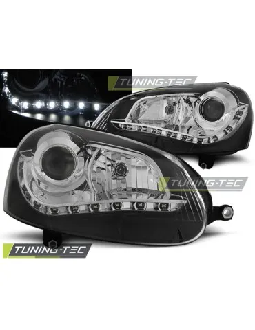Phares à LED noirs pour VW GOLF 5