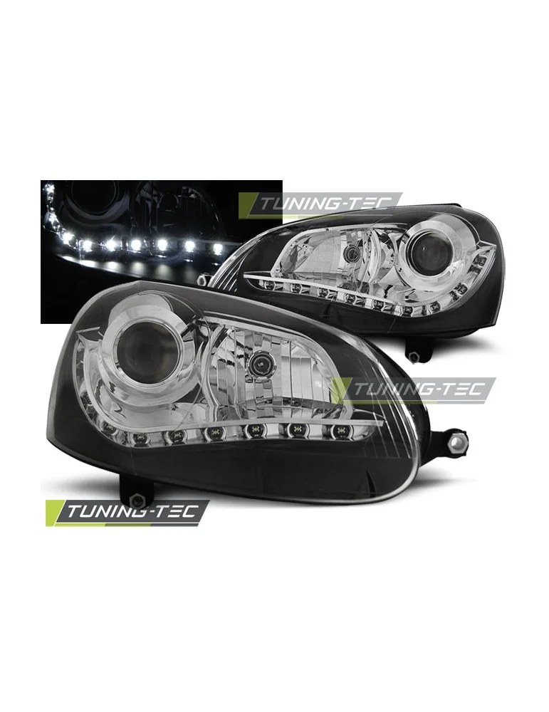 Phares à LED noirs pour VW GOLF 5