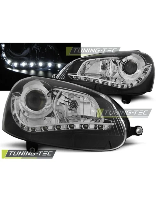 Phares à LED noirs pour VW Golf 5