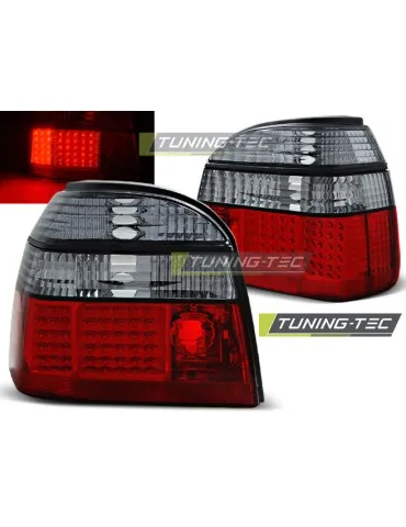 Feux arrière à LED fumés rouges pour VW GOLF 3 09.91-08.97