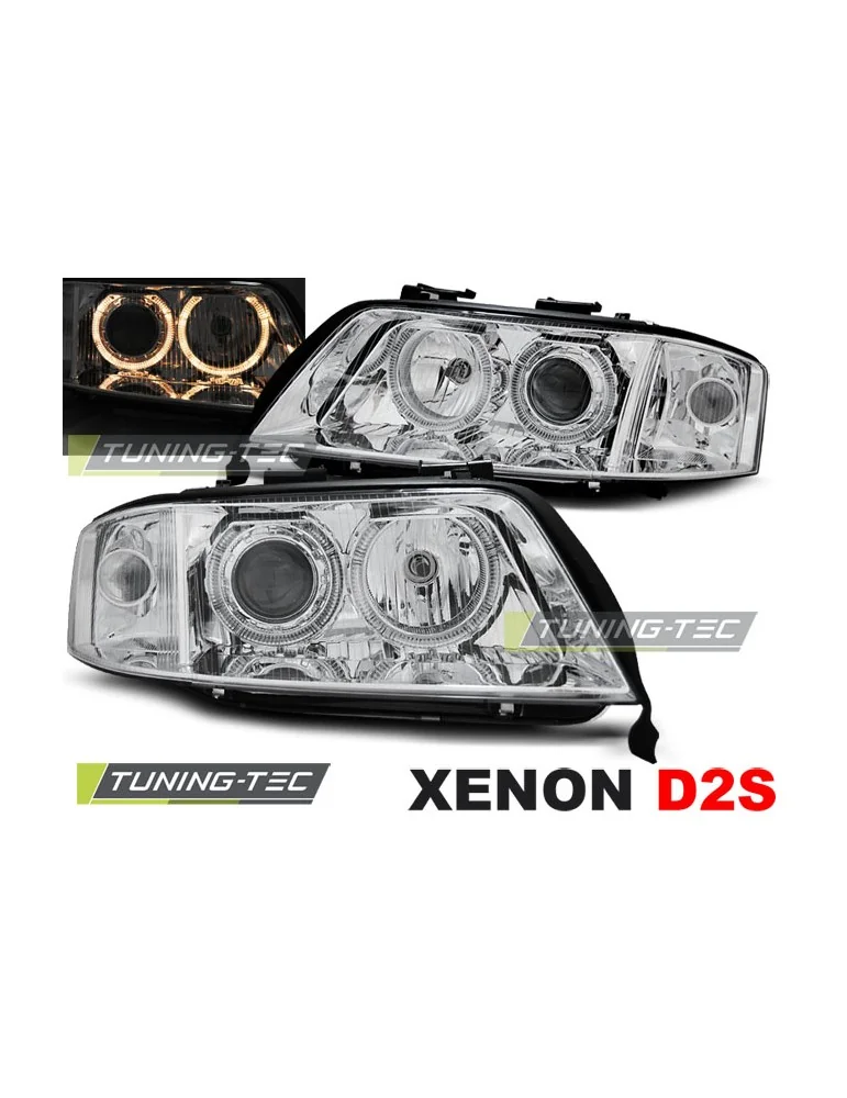 Phares au xénon chromés pour AUDI A6 06.01-05.04