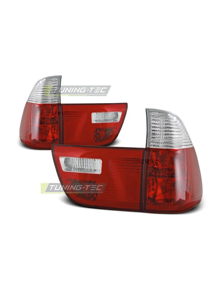 Feux arrière rouges blancs pour BMW X5 E53 09.99-06