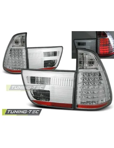 Feux arrière à LED chromés pour BMW X5 E53 09.99-10.03