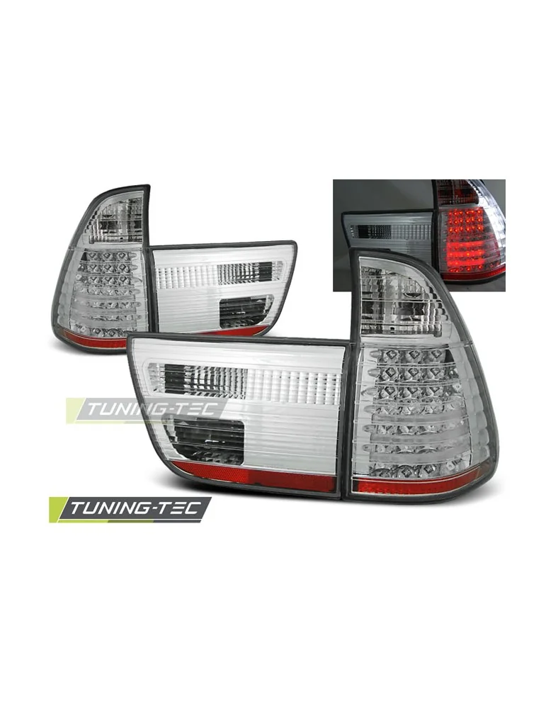 Feux arrière à LED chromés pour BMW X5 E53 09.99-10.03