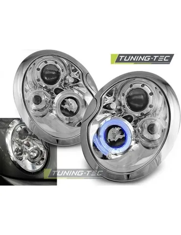 Phares chromés pour BMW MINI COOPER 01-04