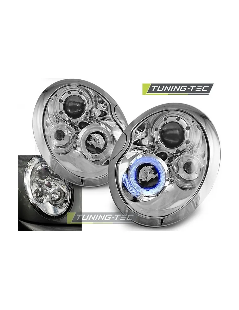 Phares chromés pour BMW MINI COOPER 01-04