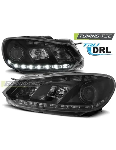 Phares noirs pour VW GOLF 6 10.08-12
