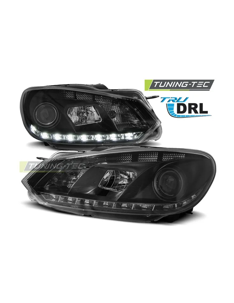 Phares noirs pour VW GOLF 6 10.08-12