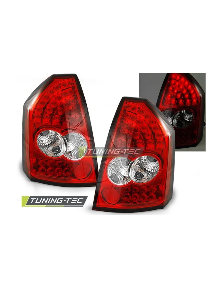 Feux arrière à LED rouges blancs pour CHRYSLER 300C 05-08