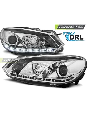 Phares chromés pour VW GOLF 6 10.08-12