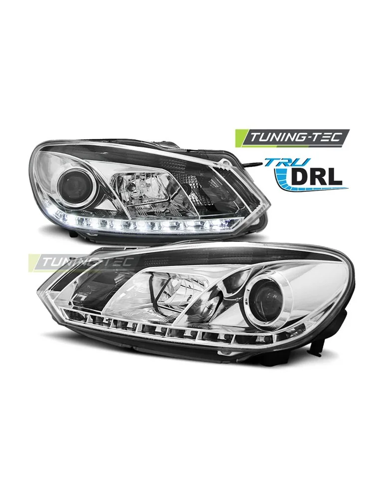 Phares chromés pour VW GOLF 6 10.08-12