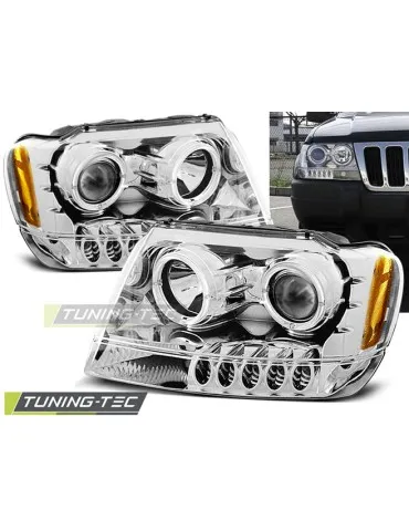 Phares chromés pour CHRYSLER JEEP GRAND CHEROKEE 99-05.05