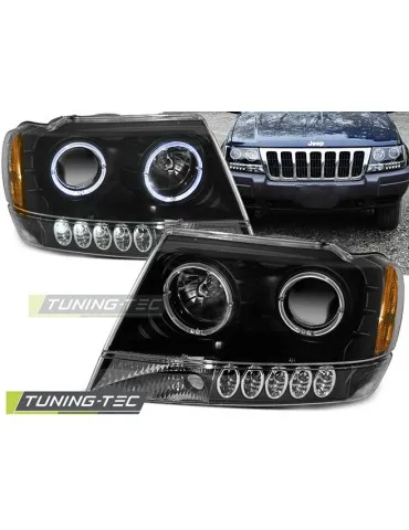 Phares noirs pour CHRYSLER JEEP GRAND CHEROKEE 99-05.05