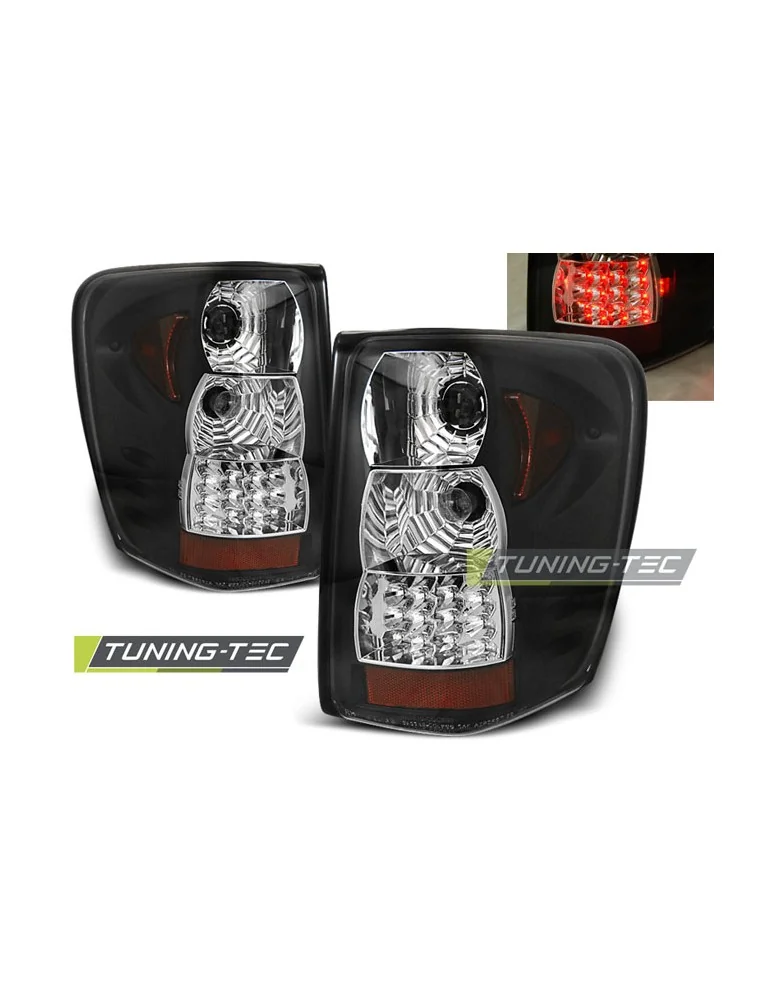 Feux arrière à LED noirs pour CHRYSLER JEEP GRAND CHEROKEE 99-05.05