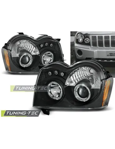 Phares noirs pour CHRYSLER JEEP GRAND CHEROKEE 05-08
