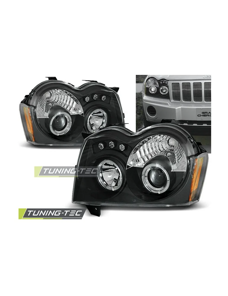 Phares noirs pour CHRYSLER JEEP GRAND CHEROKEE 05-08
