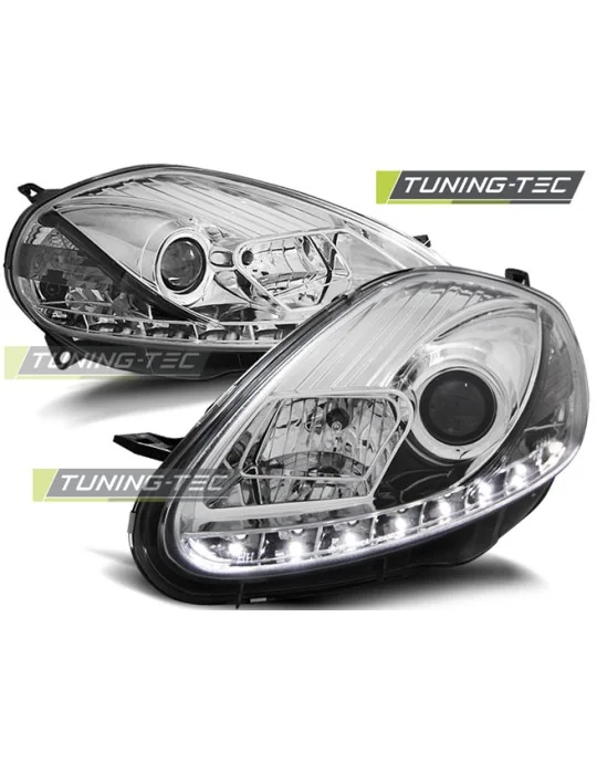 Phares à LED chromés pour Fiat Grande Punto (2005 - 2008)