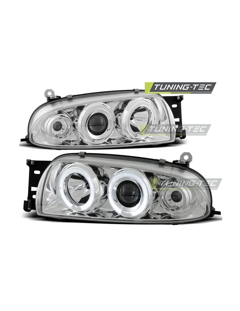 Phares chromés pour FORD FIESTA MK4 10.95-08.99