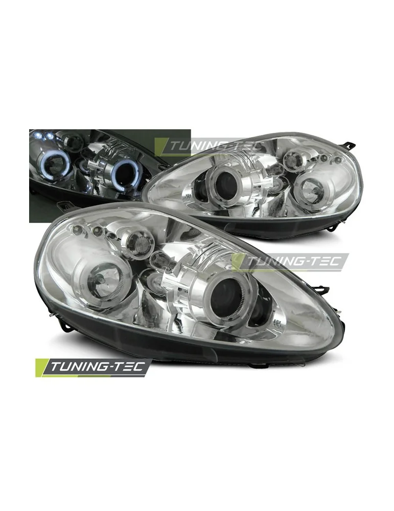 Phares chromés pour FIAT GRANDE PUNTO 09.05-08