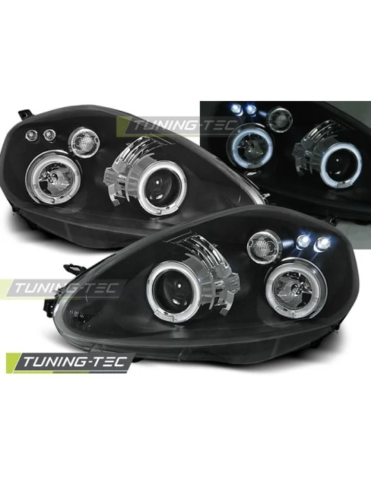 Phares noirs pour Fiat Grande Punto (2005 - 2008)