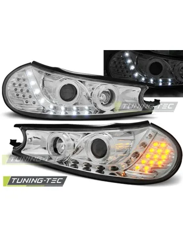 Phares à LED chromés pour FORD MONDEO 10.96-08.00