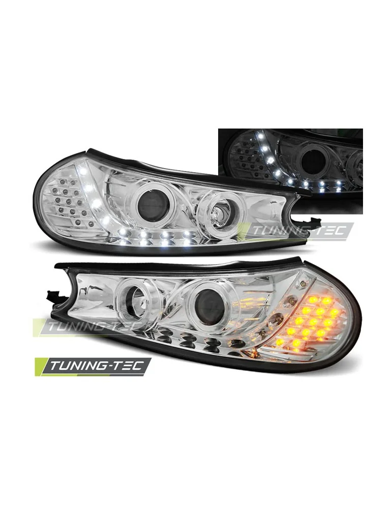 Phares à LED chromés pour FORD MONDEO 10.96-08.00