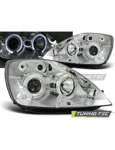 Phares chromés pour FORD FIESTA MK6 05.02-08.05