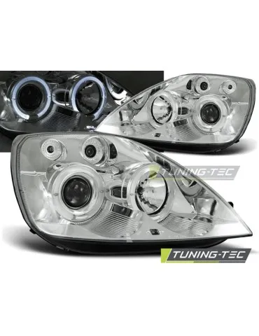 Phares chromés pour FORD FIESTA MK6 05.02-08.05