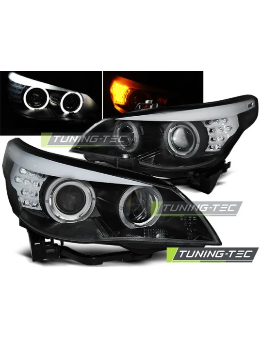 Phares à LED noirs pour BMW E60/E61 (2003 - 2007)