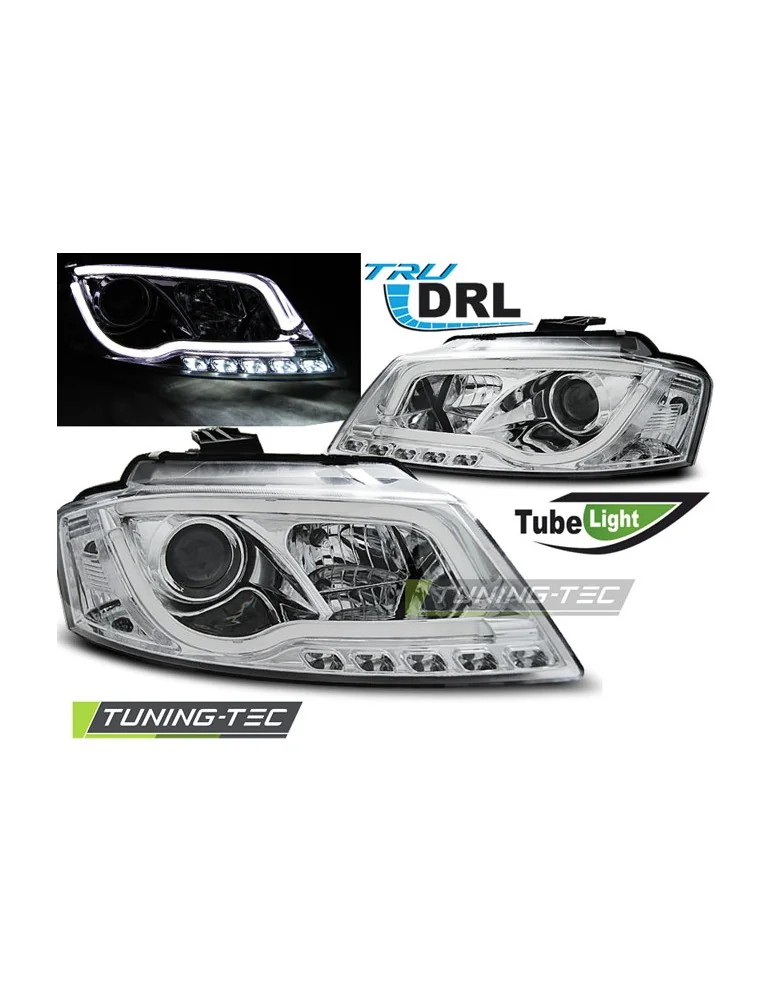 Phares chromés pour AUDI A3 8P 08-12