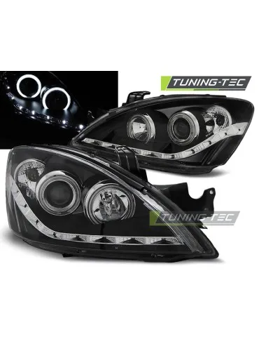 Phares à LED noirs pour MITSUBISHI LANCER 7 04-07