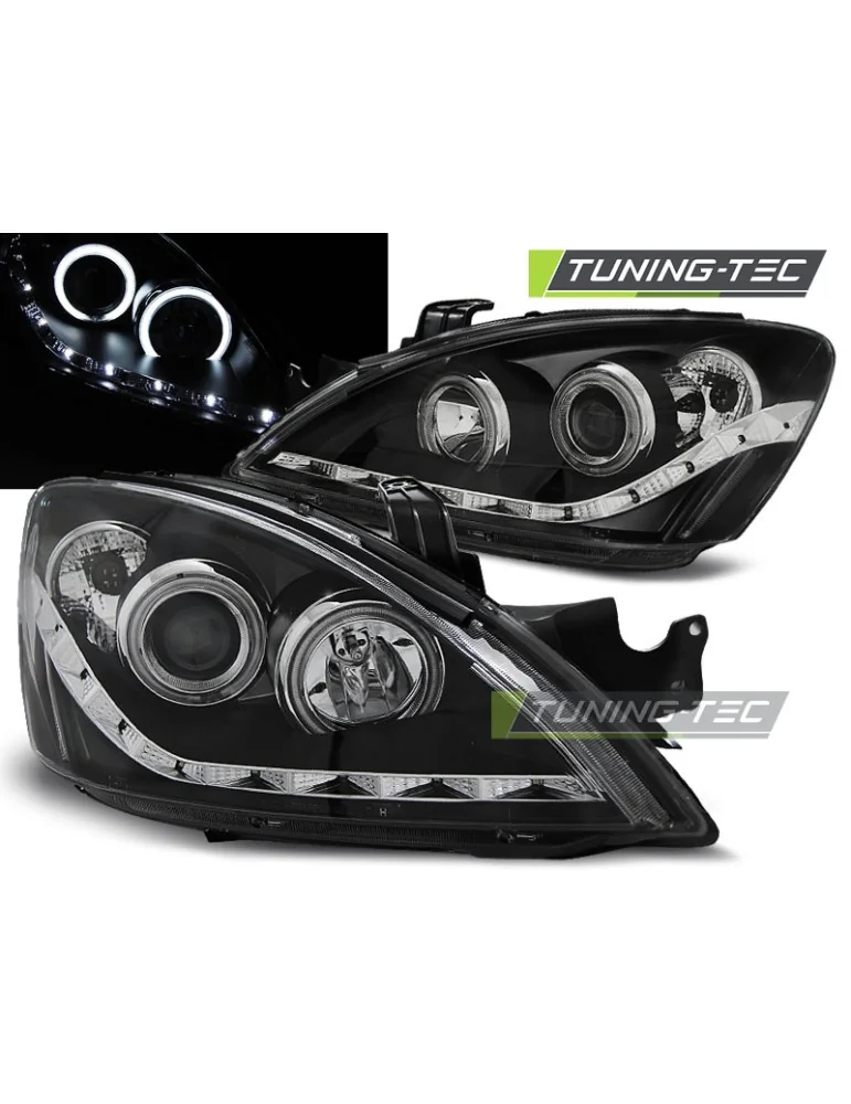 Phares à LED noirs pour MITSUBISHI LANCER 7 04-07