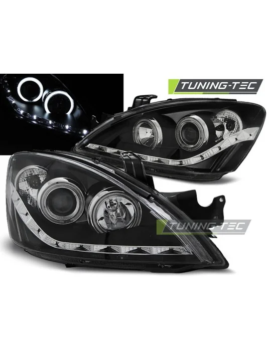 Phares à LED noirs pour Mitsubishi Lancer 7 (2004 - 2007)