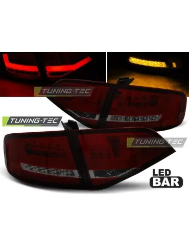 Feux arrière à LED fumés rouges pour AUDI A4 B8 08-11