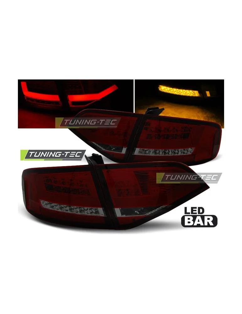 Feux arrière à LED fumés rouges pour AUDI A4 B8 08-11