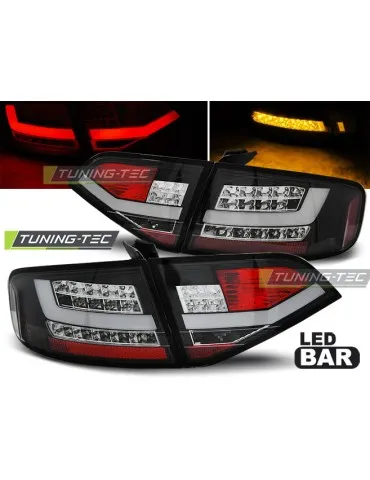 Feux arrière à LED noirs pour AUDI A4 B8 08-11 Berline