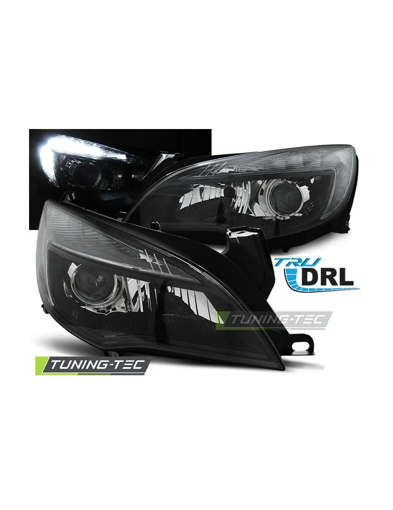 Phares noirs pour OPEL ASTRA J 10-12 TRU