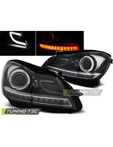 Phares à LED noirs pour MERCEDES W204 11