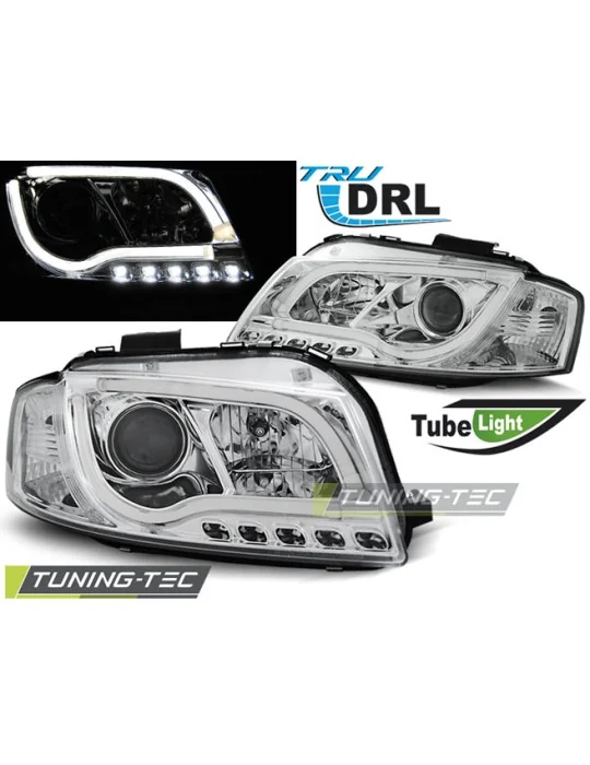 Phares chromés pour Audi A3 8P (2003 - 2008)