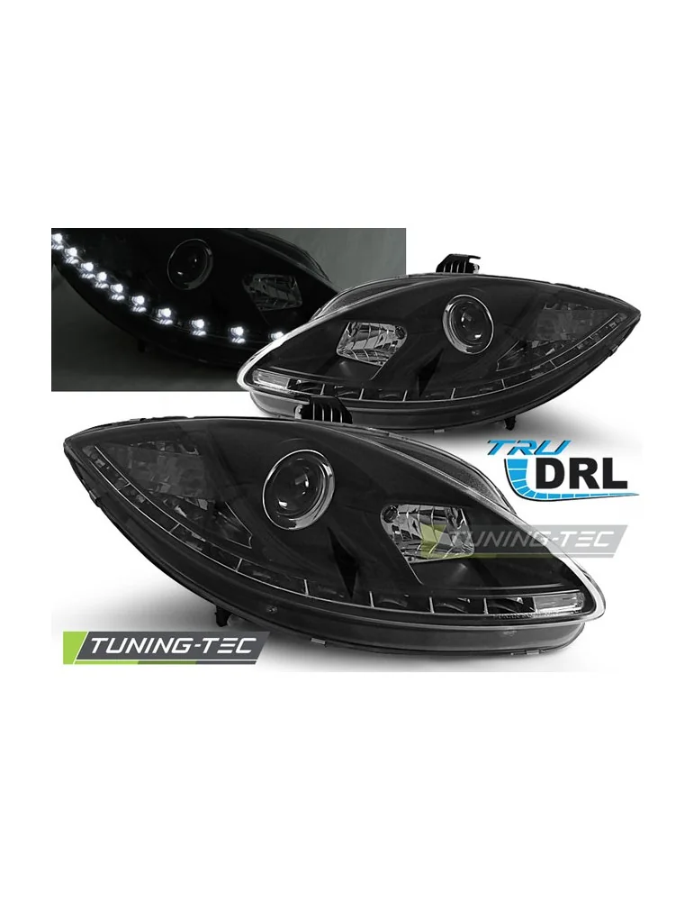 Phares noirs pour SEAT LEON ALTEA 09-12