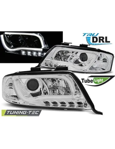 Phares chromés pour AUDI A6 06.01-05.04