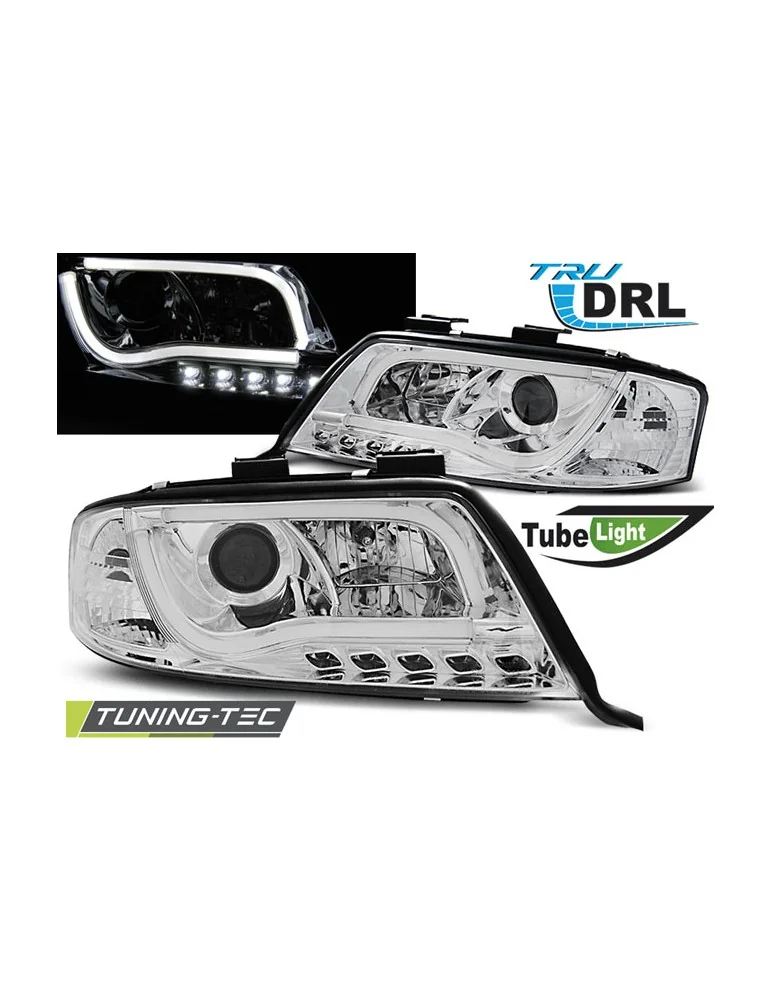 Phares chromés pour AUDI A6 06.01-05.04