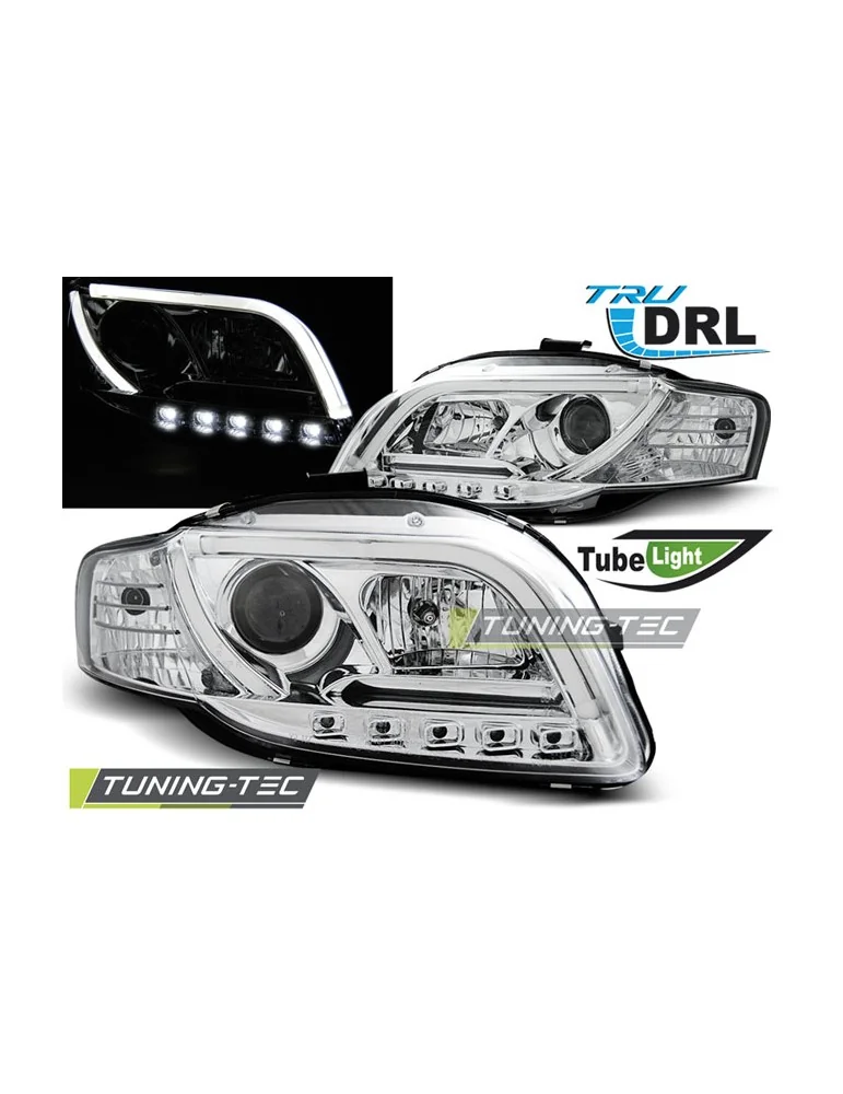 Phares chromés pour AUDI A4 B7 11.04-03.08
