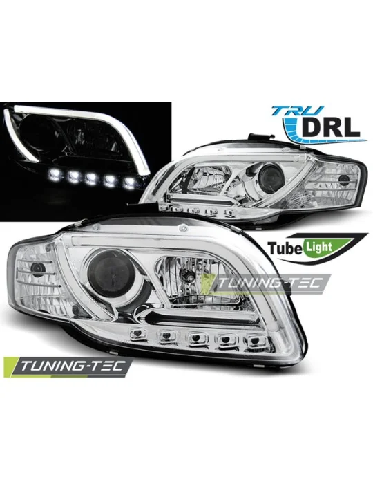 Phares chromés pour Audi A4 B7 (2004 - 2008)
