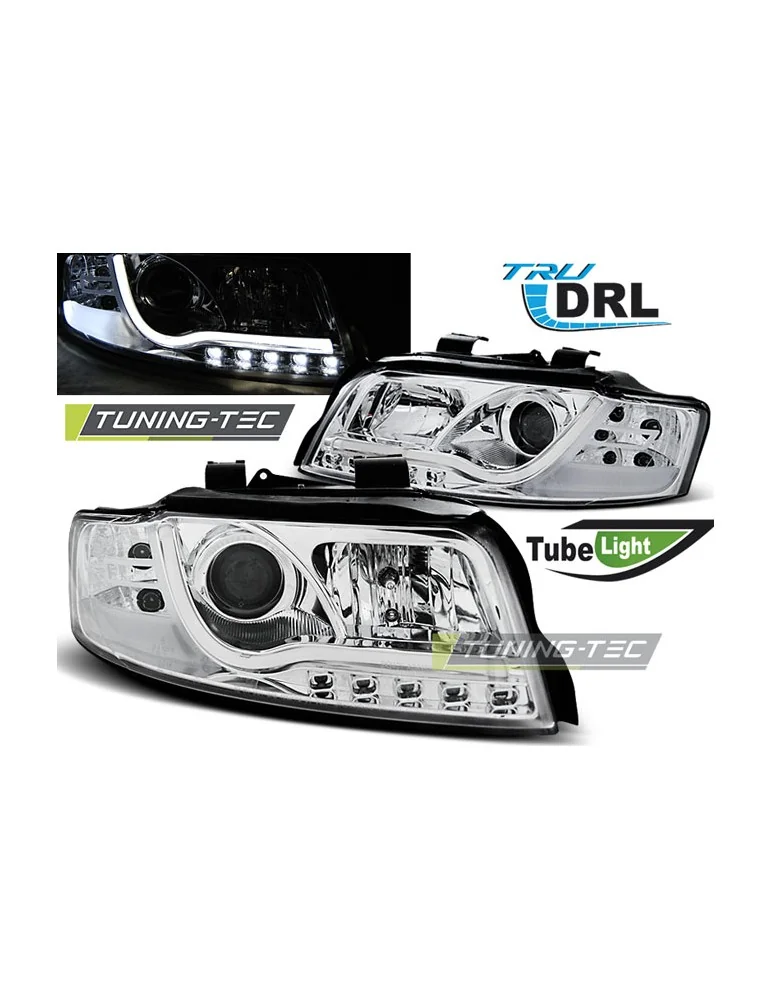 Phares chromés pour AUDI A4 10.00-10.04